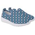 Country Blue Checks Pattern Kids  Slip On Sneakers View3