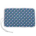 Country Blue Checks Pattern Pen Storage Case (S) View1