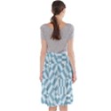 Truchet Tiles Blue White Midi Beach Skirt View2