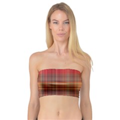 Madras Plaid Fall Colors Bandeau Top by SpinnyChairDesigns