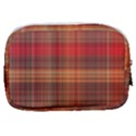 Madras Plaid Fall Colors Make Up Pouch (Small) View2