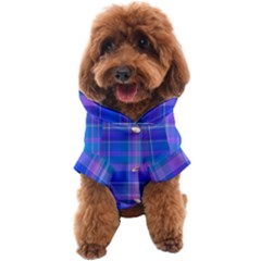 Madras Plaid Blue Purple Dog Coat