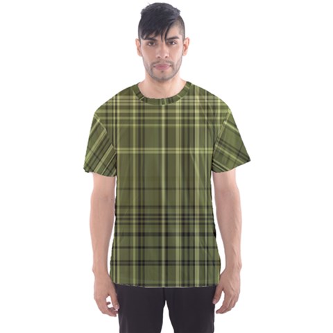 Green Madras Plaid Men s Sport Mesh Tee by SpinnyChairDesigns