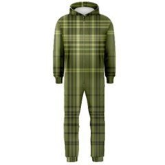 Green Madras Plaid Hooded Jumpsuit (men)  by SpinnyChairDesigns