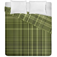 Green Madras Plaid Duvet Cover Double Side (california King Size) by SpinnyChairDesigns