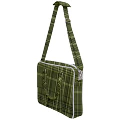 Green Madras Plaid Cross Body Office Bag by SpinnyChairDesigns