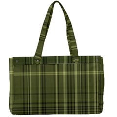 Green Madras Plaid Canvas Work Bag by SpinnyChairDesigns