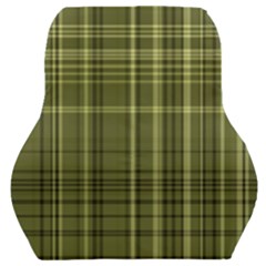 Green Madras Plaid Car Seat Back Cushion  by SpinnyChairDesigns