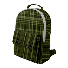 Green Madras Plaid Flap Pocket Backpack (large) by SpinnyChairDesigns