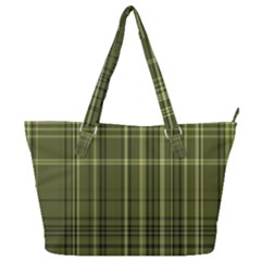 Green Madras Plaid Full Print Shoulder Bag by SpinnyChairDesigns