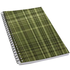 Green Madras Plaid 5 5  X 8 5  Notebook by SpinnyChairDesigns