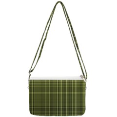 Green Madras Plaid Double Gusset Crossbody Bag by SpinnyChairDesigns