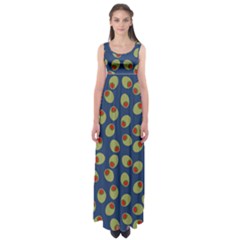 Green Olives With Pimentos Empire Waist Maxi Dress by SpinnyChairDesigns