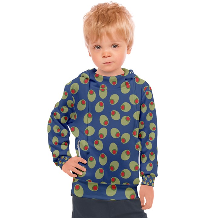 Green Olives With Pimentos Kids  Hooded Pullover