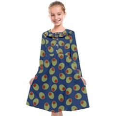 Green Olives With Pimentos Kids  Midi Sailor Dress