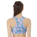 Watercolor Violets Sports Bra with Border View2