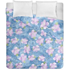 Watercolor Violets Duvet Cover Double Side (california King Size) by SpinnyChairDesigns