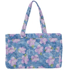 Watercolor Violets Canvas Work Bag by SpinnyChairDesigns