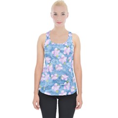 Watercolor Violets Piece Up Tank Top by SpinnyChairDesigns