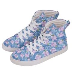 Watercolor Violets Men s Hi-top Skate Sneakers by SpinnyChairDesigns