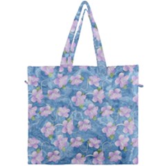 Watercolor Violets Canvas Travel Bag by SpinnyChairDesigns