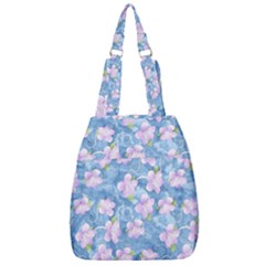 Watercolor Violets Center Zip Backpack by SpinnyChairDesigns