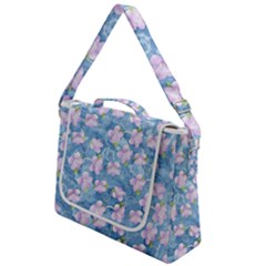 Watercolor Violets Box Up Messenger Bag