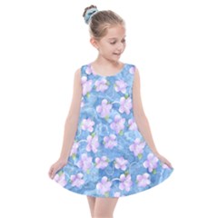 Watercolor Violets Kids  Summer Dress