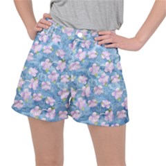 Watercolor Violets Ripstop Shorts by SpinnyChairDesigns