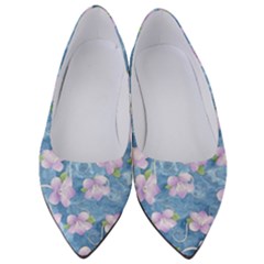 Watercolor Violets Women s Low Heels by SpinnyChairDesigns