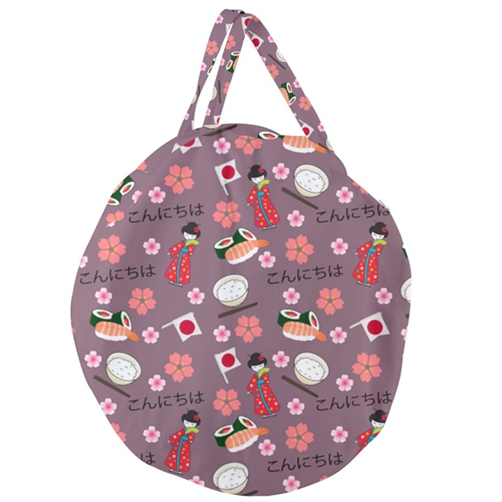 Japan Girls Giant Round Zipper Tote