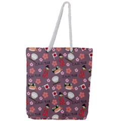 Japan Girls Full Print Rope Handle Tote (large) by kiroiharu