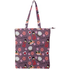 Japan Girls Double Zip Up Tote Bag by kiroiharu