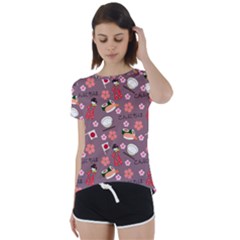 Japan Girls Short Sleeve Foldover Tee