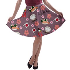 Japan Girls A-line Skater Skirt by kiroiharu