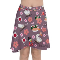 Japan Girls Chiffon Wrap Front Skirt by kiroiharu