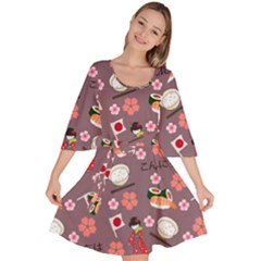 Japan Girls Velour Kimono Dress