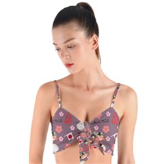 Japan Girls Woven Tie Front Bralet by kiroiharu