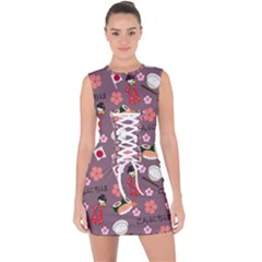 Japan Girls Lace Up Front Bodycon Dress by kiroiharu