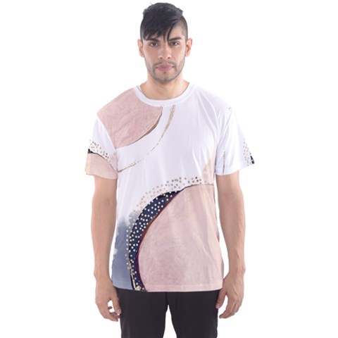 Pink And Blue Marble Men s Sport Mesh Tee by kiroiharu