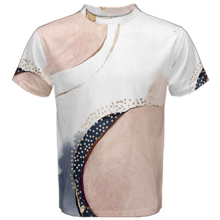 Pink and Blue Marble Men s Cotton Tee