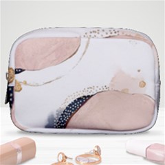 Pink And Blue Marble Make Up Pouch (small) by kiroiharu