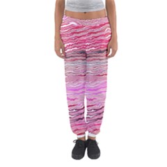 Pink Abstract Stripes Women s Jogger Sweatpants by SpinnyChairDesigns