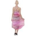 Pink Abstract Stripes High-Low Halter Chiffon Dress  View2