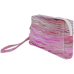 Pink Abstract Stripes Wristlet Pouch Bag (small) by SpinnyChairDesigns