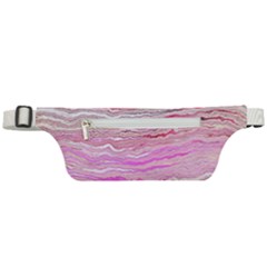 Pink Abstract Stripes Active Waist Bag by SpinnyChairDesigns