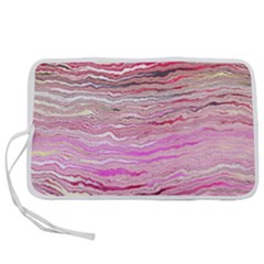 Pink Abstract Stripes Pen Storage Case (l)