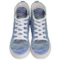 Blue Abstract Stripes Men s Hi-Top Skate Sneakers View1