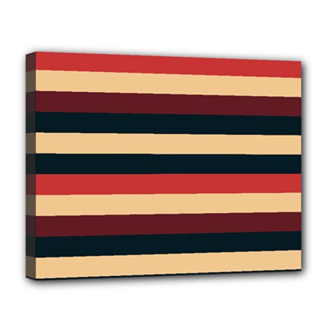 Seventies Stripes Canvas 14  X 11  (stretched) by tmsartbazaar