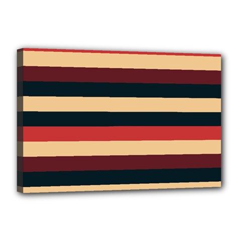 Seventies Stripes Canvas 18  X 12  (stretched) by tmsartbazaar